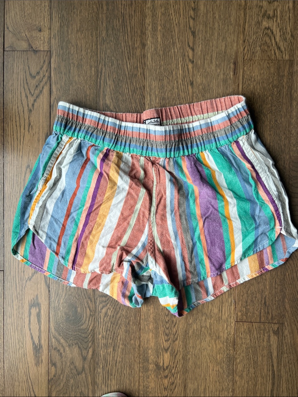 NWOT Kavu Multicolored Striped Boxer Shorts Women’s Small